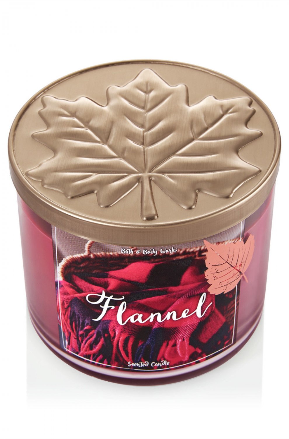 Bath & Body Works Flannel Three Wick 14.5 Ounces Scented Candle