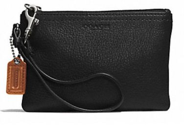 Coach Park Black Small Leather Wristlet