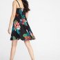 Old Navy Black Floral Fit & Flare Cami Dress Size - Extra Large