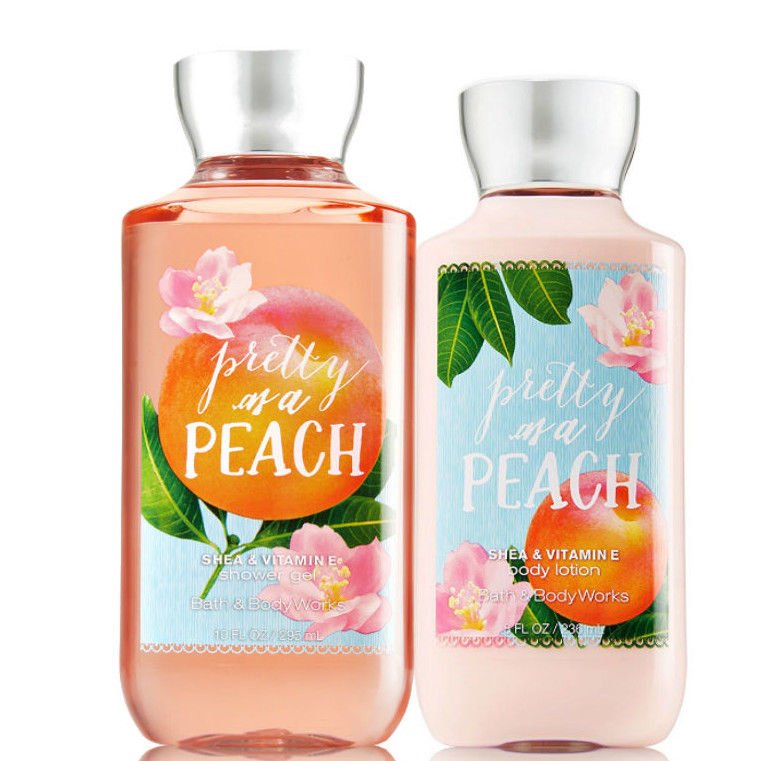 Bath & Body Works Pretty as a Peach Body Lotion + Shower Gel Duo Set
