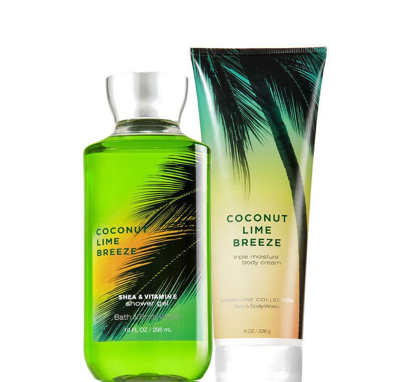 Bath & Body Works Coconut Lime Breeze Body Cream + Shower Gel Duo Set