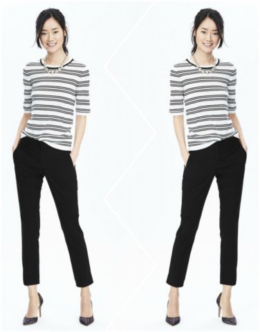 Banana Republic True Navy Ryan Fit Sleek Skinny Trouser - Size 14 Short