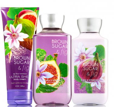 Bath & Body Works Brown Sugar & Fig Trinity Gift Set