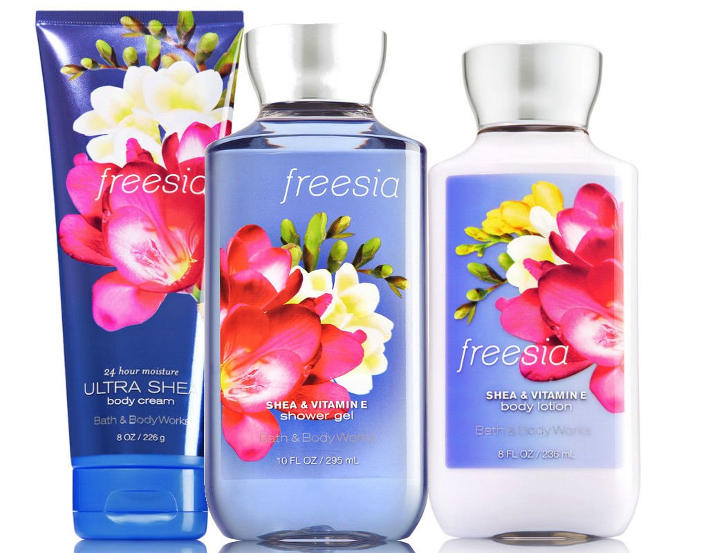 Bath & Body Works Freesia Trinity Gift Set