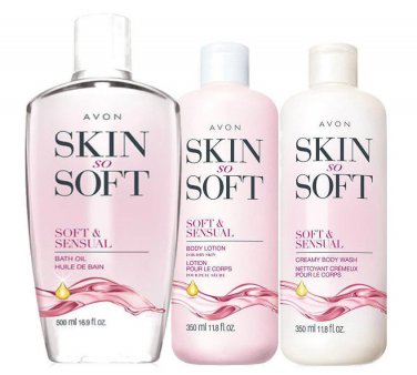 Avon Skin So Soft Soft & Sensual Bath & Body Trio Set