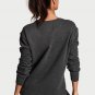 Victoriaâs Secret Heather Charcoal High - Low Sweatshirt Size - Large