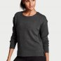 Victoriaâs Secret Heather Charcoal High - Low Sweatshirt Size - Large