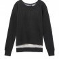 Victoriaâs Secret Heather Charcoal High - Low Sweatshirt Size - Large