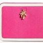 Juicy Couture Leni Pink Leather Palm Tree Charm Wristlet