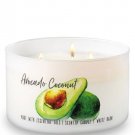 Bath & Body Works Avocado Coconut Three Wick 14.5 Ounces Scented Candle