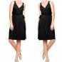 Old Navy Black Jersey V-Neck Faux-Wrap Dress - Size Tall Medium
