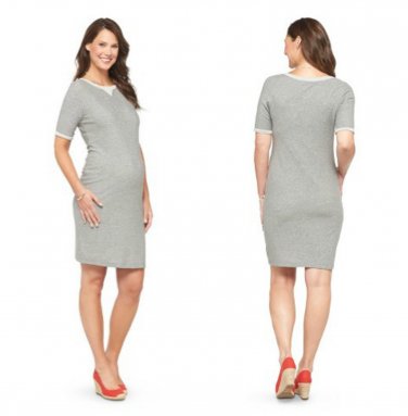 Liz Lange Maternity For Target Heather Grey Short Sleeve Dress -Size Extra Large