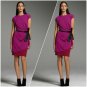 Narciso Rodriguez For DesigNation Mulberry Burgundy Colorblock Dress - Size XL
