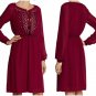 Altuzarra For Target Crimson Embroidered Pleated Georgette Dress - Size 10