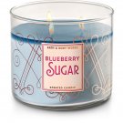 Bath & Body Works Blueberry Sugar Three Wick 14.5 Ounces Scented Candle