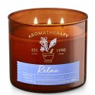 Bath & Body Works Aromatherapy Lavender & Vanilla Three Wick 14.5 Ounces Candle
