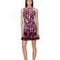 Peter Pilotto For Target Red Floral Printed Striped Crepe Dress - Size Small