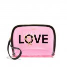 Victoria's Secret Limited Edition Pink Love Logo PVC Beauty Bag