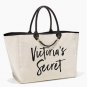 Victoria&acirc;��s Secret Limited Edition Ivory/Black Popup Canvas Tote