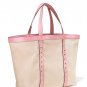 Victoria’s Secret Limited Edition Ivory/Pink Studded Brushed Canvas Tote