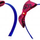 Juicy Couture Girls' Red/Blue Ziger Print Over-Sized Bow Headband