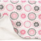 DwellStudio Zinnia Rose Plush Velour Stroller Blanket