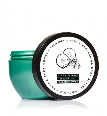 Bath & Body Works Coco Shea Cucumber 8.0 Ounces Refreshing Body Butter
