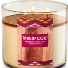 Bath & Body Works Mahogany Coconut Three Wick 14.5 Ounces Scented Candle
