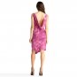 RACHEL by Rachel Roy Pink Aster Print Boat Neck Sleeveless Dress - Size Large