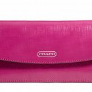 Coach Darcy Magenta Patent Leather Soft Wallet