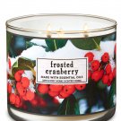 Bath & Body Works Frosted Cranberry Three Wick 14.5 Ounces Scented Candle
