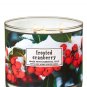 Bath & Body Works Frosted Cranberry Three Wick 14.5 Ounces Scented Candle