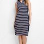 Lands&acirc;�� End Fresh Petal Stripe Sleeveless Polo Dress - Size Extra Large