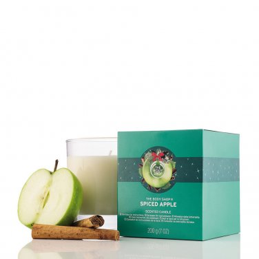 The Body Shop Limited Edition Spiced Apple Single Wick 7.0 Ounces Scented Candle