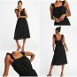 Old Navy Black Sleeveless Ruffle-Trim Cinched Waist Dress - Size Extra Large