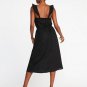 Old Navy Black Sleeveless Ruffle-Trim Cinched Waist Dress - Size Extra Large
