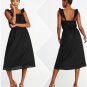 Old Navy Black Sleeveless Ruffle-Trim Cinched Waist Dress - Size Extra Large