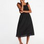 Old Navy Black Sleeveless Ruffle-Trim Cinched Waist Dress - Size Extra Large