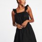 Old Navy Black Sleeveless Ruffle-Trim Cinched Waist Dress - Size Extra Large