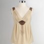 Jessica Simpson Safari Sleeveless V-Neck Top - Size Medium