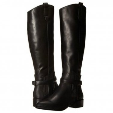 Coconut Plaza Black Vegan Leather Riding Boots - Size 9&Acirc;&frac12; M