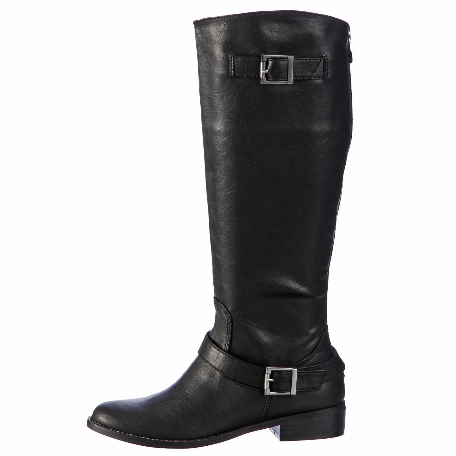 Coconut Plaza Black Vegan Leather Riding Boots - Size 9½ M