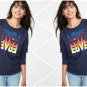 Old Navy Relaxed “Love” Graphic Navy Crew-Neck Sweater - Size Extra Large