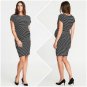 Old Navy Maternity Black/White Stripe Dolman Bodycon Dress Size - Extra Large