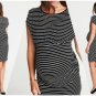 Old Navy Maternity Black/White Stripe Dolman Bodycon Dress Size - Extra Large