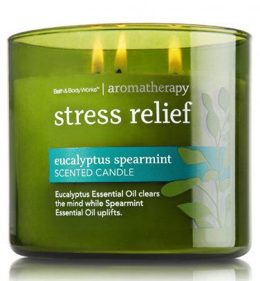 Bath & Body Works Eucalyptus Spearmint Three Wick 14.5 Ounces Scented Candle
