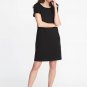 Old Navy Black Crew Neck Short Sleeves Shift Tee Dress Size - Extra Large