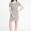 Old Navy Heather Gray Crew Neck Short Sleeves Shift Tee Dress Size - Extra Large