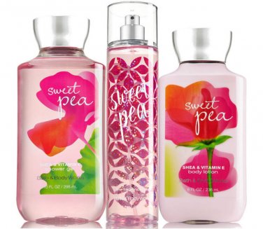 Bath & Body Works Sweet Pea Trio Gift Set