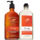 Bath & Body Works Aromatherapy Energy Orange & Ginger Body Lotion+ Body Wash Set